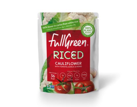 Fullgreen Riced Cauliflower Tomato Garlic & Herb (200g)