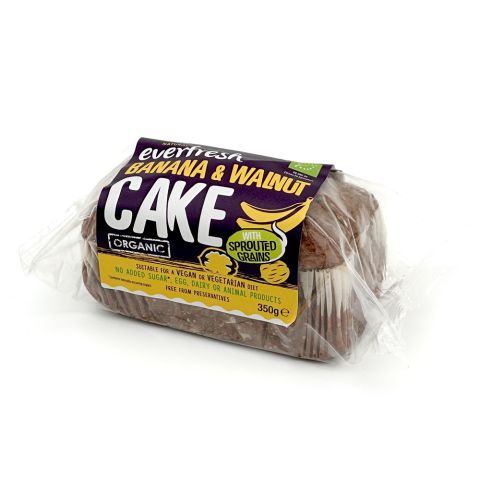 Everfresh Org Banana & Walnut Cake + Sprouted Grain (350g)