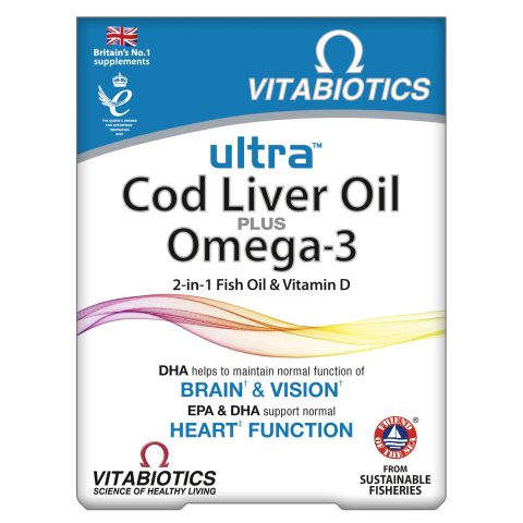 Vitabiotics Ultra 2 in 1 Omega-3 & Cod Liver (60caps)
