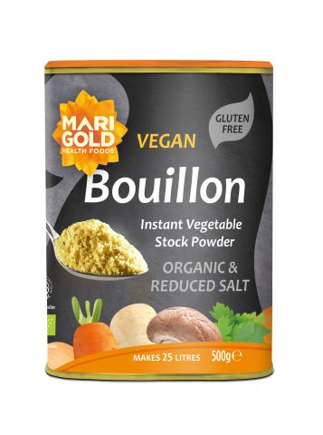 Marigold Organic Less Salt Veg Bouillon Grey (500g)