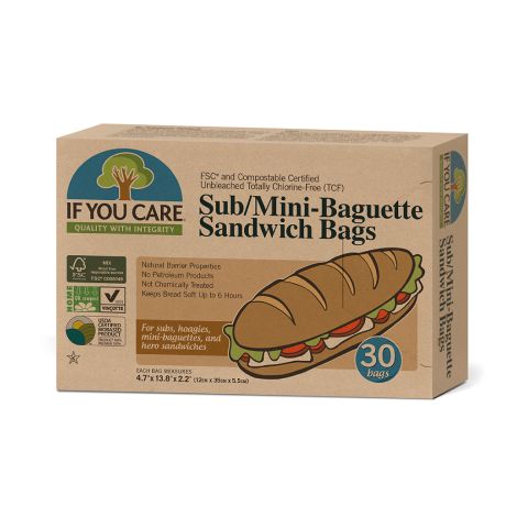 If You Care FSC Cert Unbleached Sub Bag S/wich Bags (1pc)