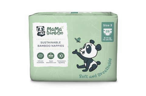 Mama Bamboo Eco Nappies - Size 3 (Medium) (28pc)