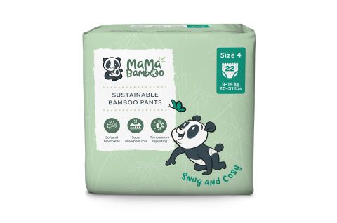 Mama Bamboo Eco Nappy Pants - Size 4+ (Medium Plus) (22pc)