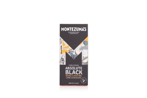 Montezuma Absolute Black with Orange & Cocoa Nibs  (90g)