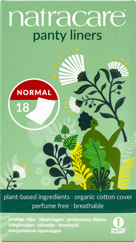 Natracare Panty Liners - Normal, Wrapped (18pc)