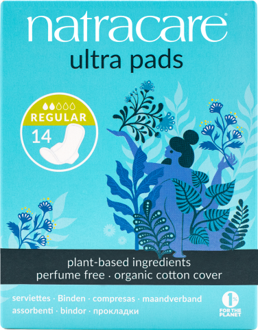 Natracare Ultra Pads Regular Wings  (14pc)