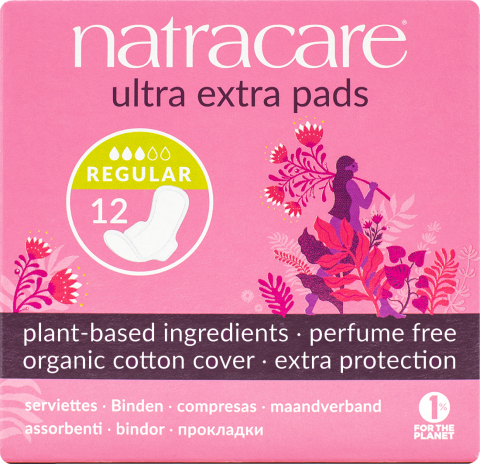 Natracare Ultra Extra Pads Regular w/wings (12pc)