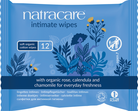 Natracare Organic Intimate Wipes (12pc)