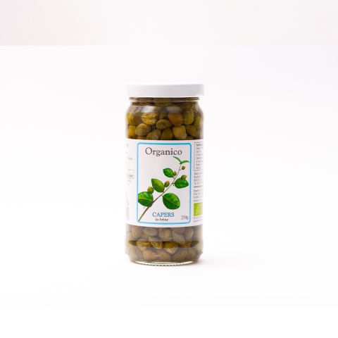 Organico Org capers in brine (large jar) (250g)