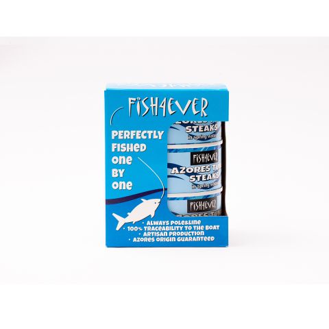 Fish4ever Azores SJ tuna steaks in spring water (160 x 3g)