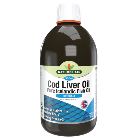 Natures Aid Cod Liver Oil Liquid (500ml)