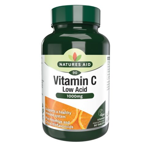 Natures Aid Vit C 1000mg Low Acid (90tabs)