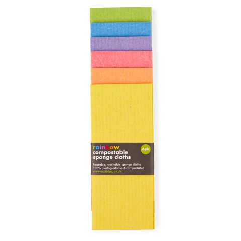 Ecoliving Compostable Cleaning Cloth Rainbow 6 Pack (1pc)