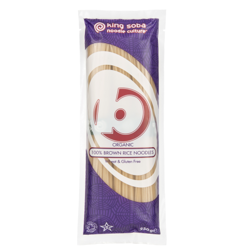 King Soba Organic 100% Brown Rice Noodles   (250g)
