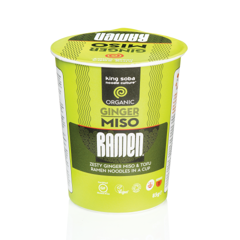 King Soba Organic Ginger Miso Ramen Cup (Instant) (85g)