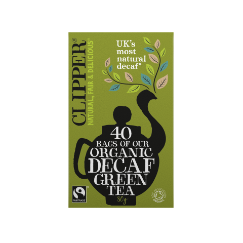 Clipper Fairtrade Organic Decaf Green Tea Bags (80g)