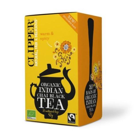 Clipper Org Fairtrade Tea Indian Chai 20 Envelopes (50g)