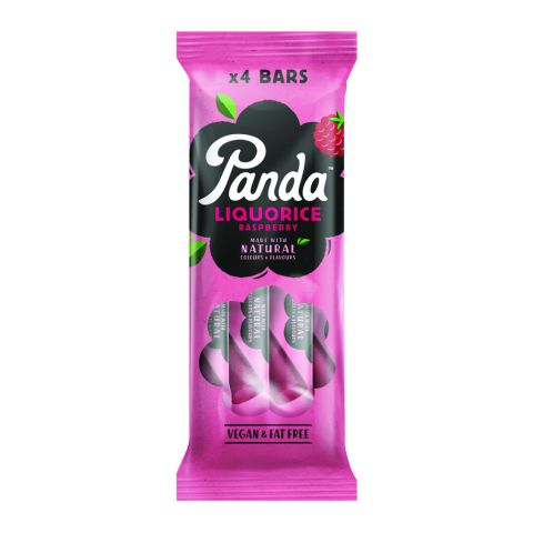 Panda  Natural Raspberry Liquorice Bar 4pk (128g)
