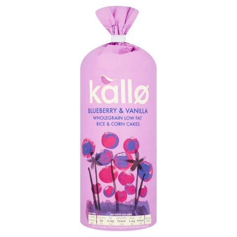 Kallo Blueberry & Vanilla W/rain Rice & Corn Cakes  (130g)