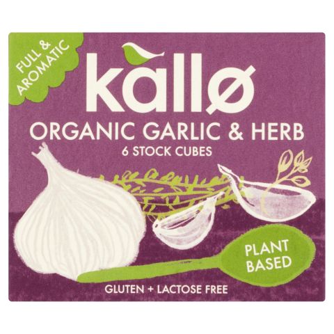 Kallo Organic Garlic & Herb Stock Cubes (66g)