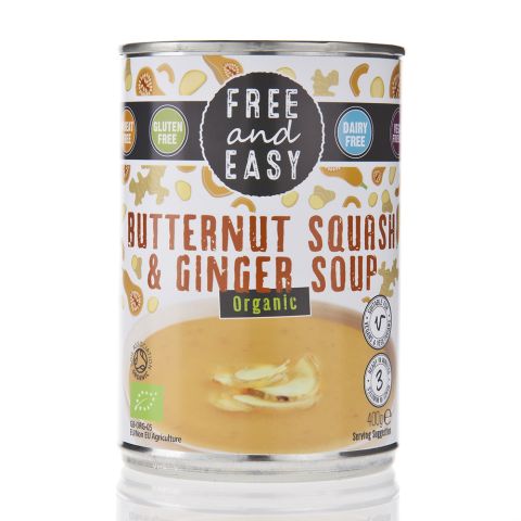 Free & Easy Organic Butternut Squash & Ginger Soup (400g)