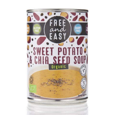 Free & Easy Organic Sweet Potato & Chia Seed Soup (400g)