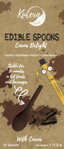 Stroodles Edible Spoons (14cm) - Cocoa (10pc)
