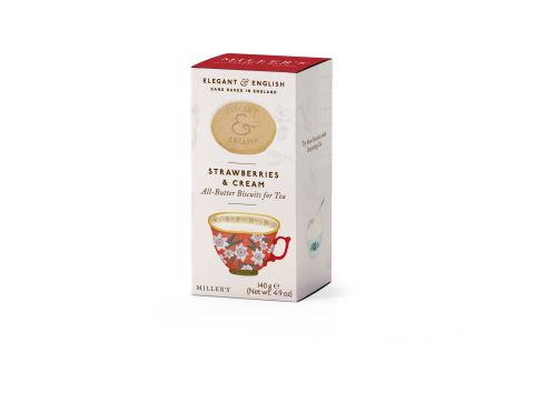 Elegant & English Strawberries & Cream Biscuits (140g)