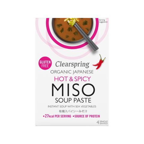 Clearspring Org Jap Hot & Spicy Miso Soup Paste (4x15g)