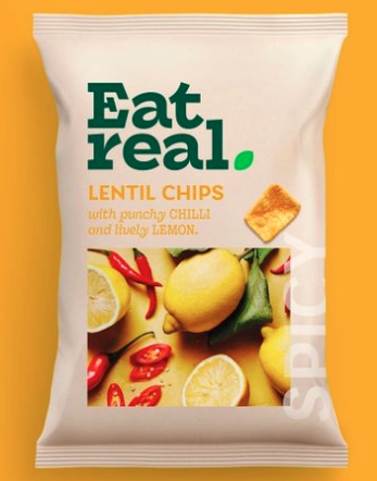 Eat Real Lentil Chips Chilli & Lemon (95g)