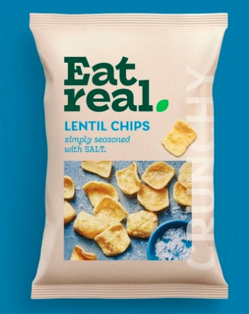 Eat Real Lentil Chips Salted (95g)