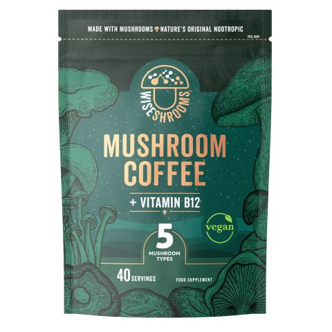 Wiseshrooms Mushroom Coffee + Vit B12 & D (100g)